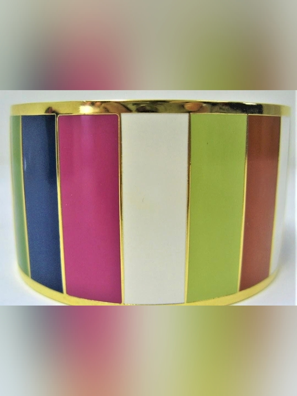 Coach 65th Anniversary Legacy Signature Gold Logo Wide Cuff Bracelet - Picture 7 of 9